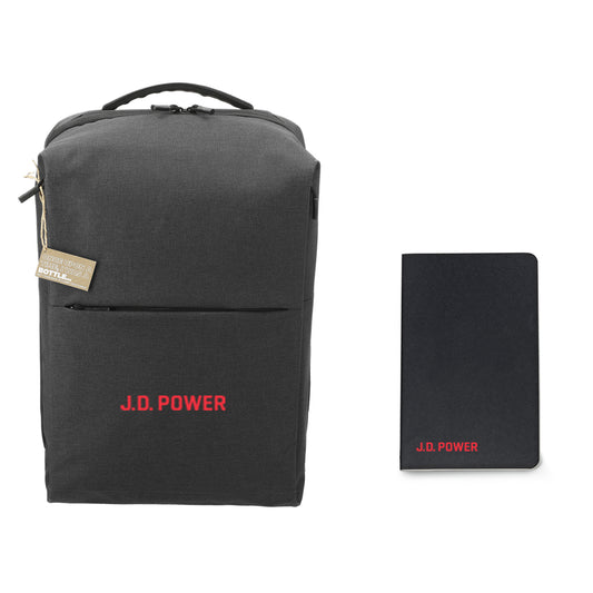 Recycled 15" Computer Backpack + Moleskine® Cahier Ruled Large Journal - J.D. Power Gift 2024